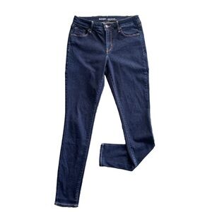 OLD NAVY Rockstar Mid Rise Skinny Jeans Long Tall Size 4 Dark Wash